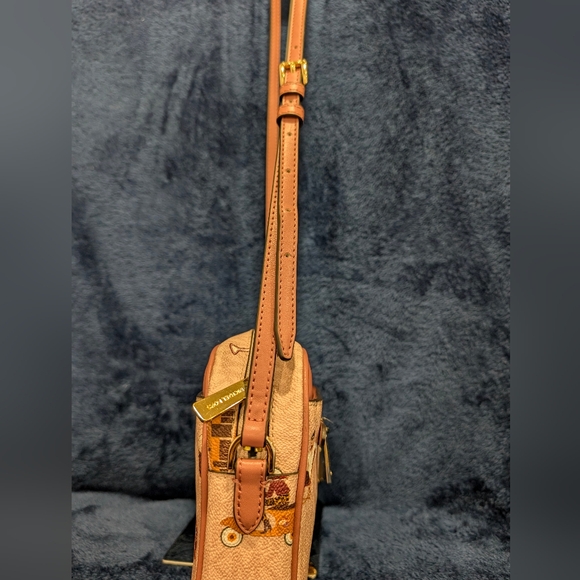 Michael Kors City print Crossbody Bag AND unbranded Bag Charm.  9.5x6.5x2", NWOT - Picture 13 of 13